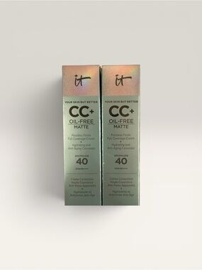 IT Cosmetics CC+ Oil-Free Matte Cream SPF 40 - Bundle of 2